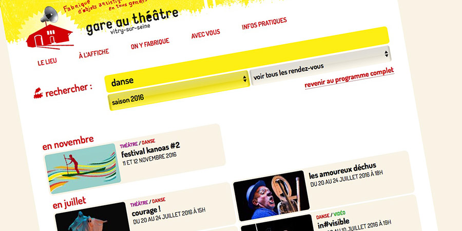 Le moteur de recherche de gareautheatre.com